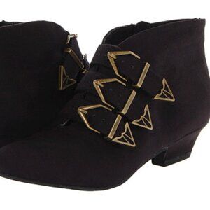 BC Footwear Women's Mover And Shaker Bootie,Black, Vintage Style Goth 8.5 M US